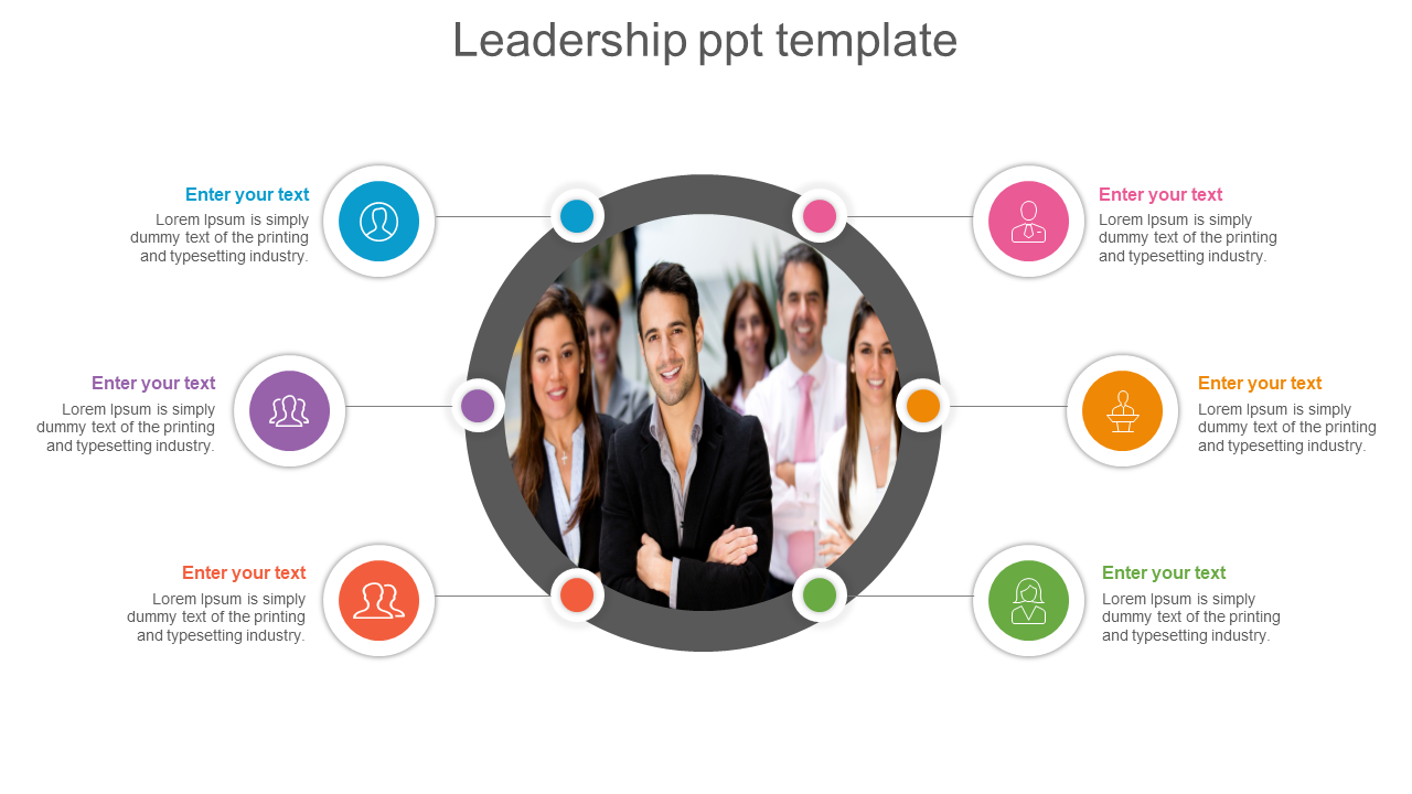 Multi-Color Leadership PPT template Slide presentation